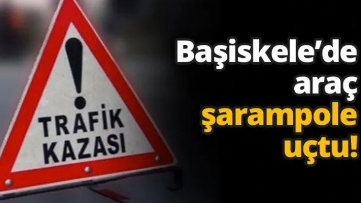 Başiskele'de araç şarampole uçtu!