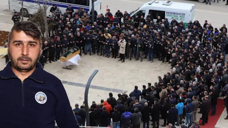 Belediye personeli son yolculuğuna uğurlandı
