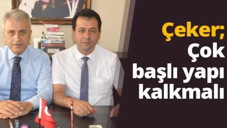 Çeker Çok başlı yapı kalkmalı