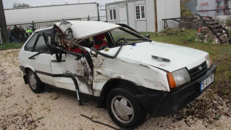 D-100'de yağış kazayı beraberinde getirdi