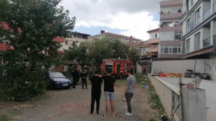 Darıca'da kömürlük yangını