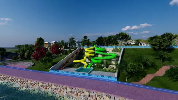 Değirmendere'ye çift kaydıraklı aquapark