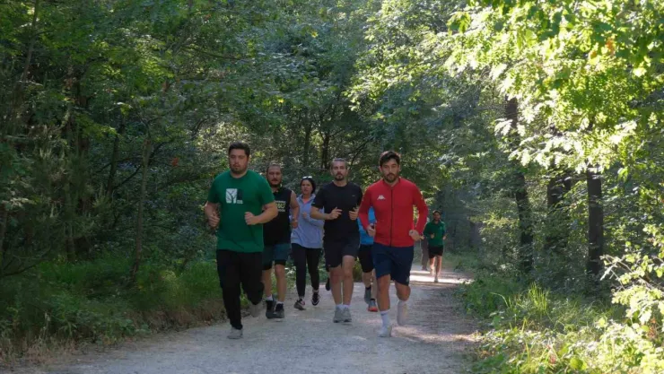 Doğada spor yapmanın keyfini yaşadılar