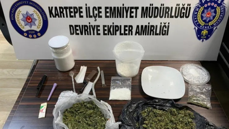 Durdurulan araçtan uyuşturucu çıktı