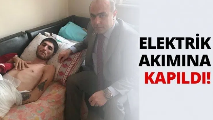 Elektrik akımına kapıldı!