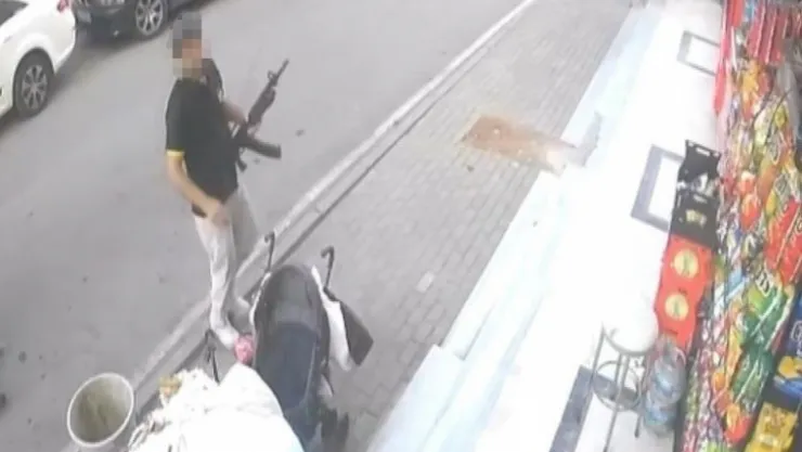 İş yerine yapılan saldırının görüntüleri ortaya çıktı