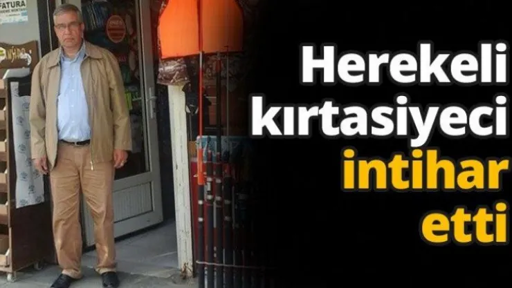 Herekeli kırtasiyeci intihar etti