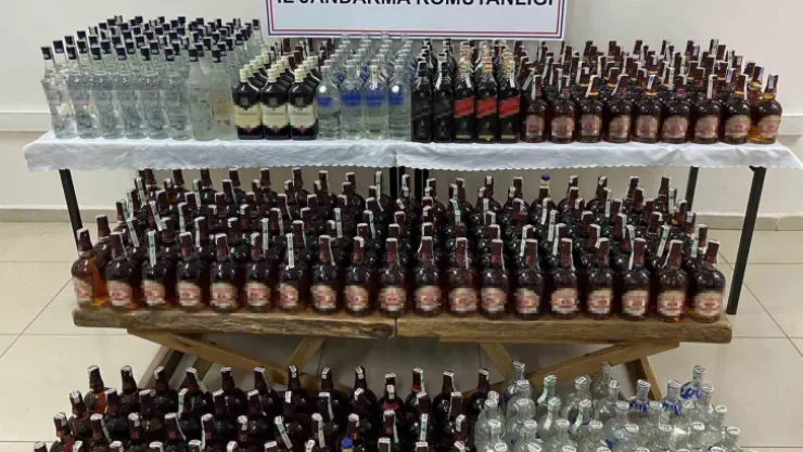 425 şişe kaçak alkole el konuldu