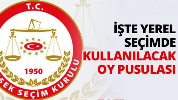 İşte yerel seçimde kullanılacak oy pusulası