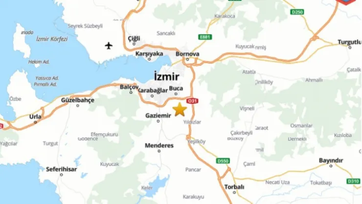 İzmir'de deprem