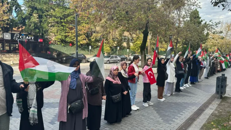 İzmit'te Filistin'e destek zinciri