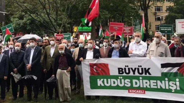 İzmit'te 'Zulme Lanet Kudüs'e Destek' verdiler!