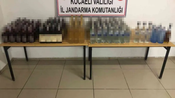 Jandarma ekipleri 144 şişe ele geçirildi