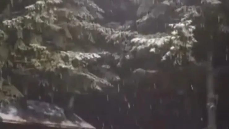 Kartepe'ye mevsimin ilk karı düştü