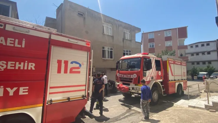 3 katlı binada korkutan yangın