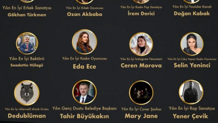 Kocaeli'nde yılın yıldızları ödül töreni