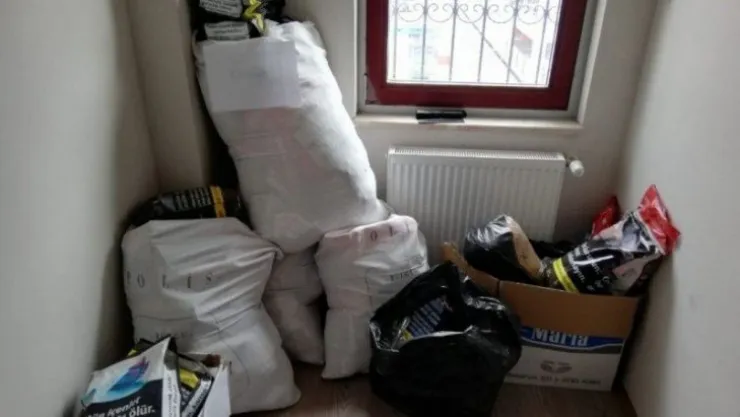 Kocaeli'de 171,4 kilo kaçak tütün ele geçirildi