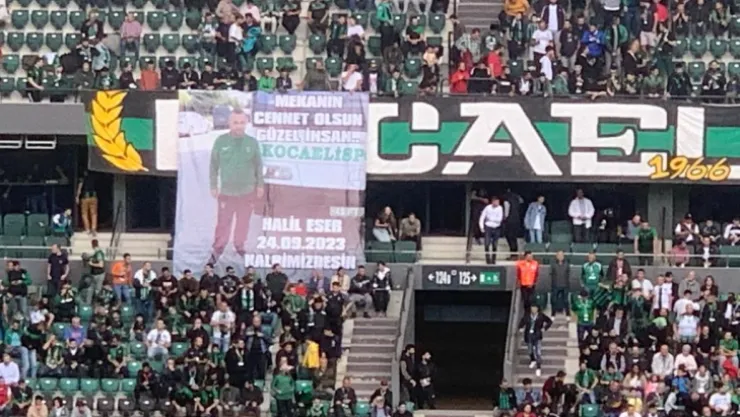 Kocaelispor taraftarı Halil Eser'i unutmadı