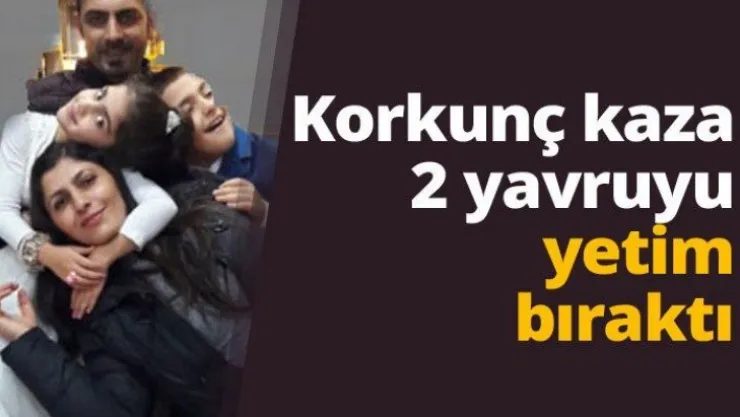 Korkunç kaza 2 yavruyu yetim bıraktı