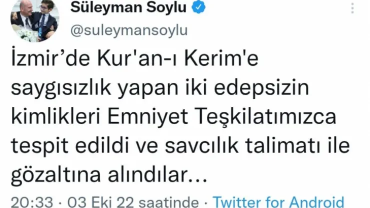 Kur'an-ı Kerim'e saldıran iki zındık yakalandı