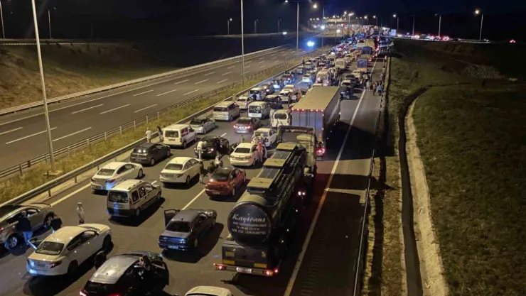 Kuzey Marmara Otoyolu'nda kontak kapattılar