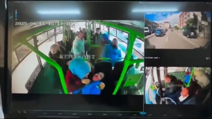 Otobüste yürekleri ağza getiren anlar