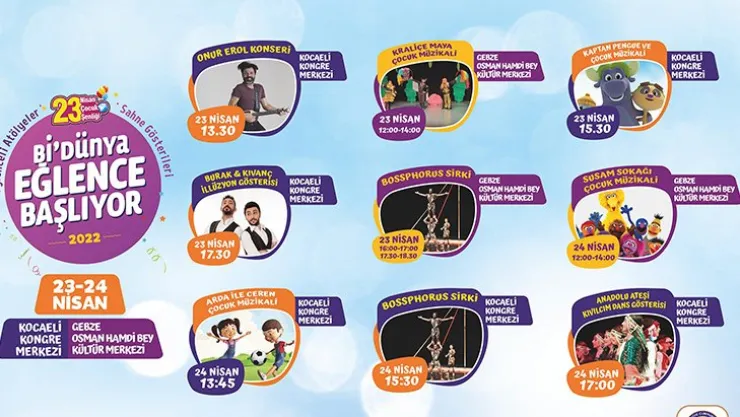 Sakın kaçırmayın! 23 Nisan'da 'Bi Dünya Eğlence'