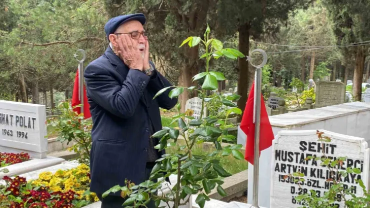 Şehit babasının en hüzünlü ziyareti