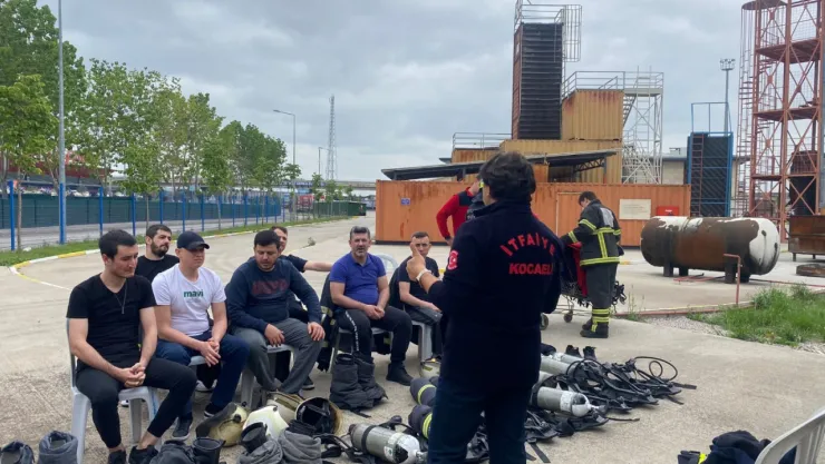 Tekirdağ'dan gelip itfaiyeden eğitim aldılar