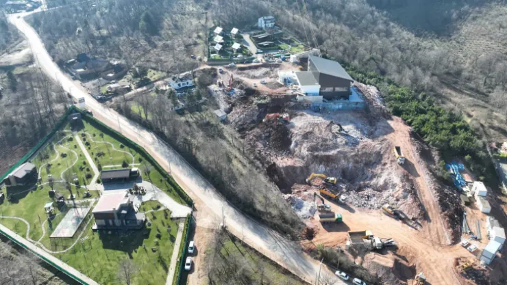 Teleferik için otopark alanları inşa ediliyor