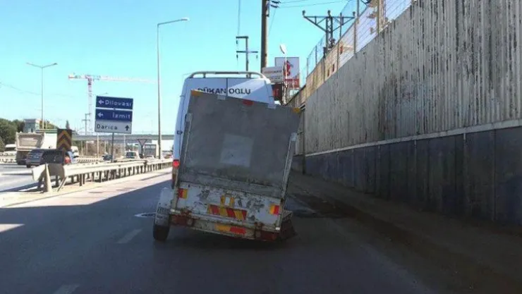Trafikte büyük tehlike yarattı
