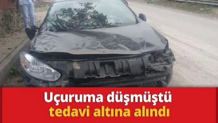 Uçuruma düşmüştü tedavi altına alındı