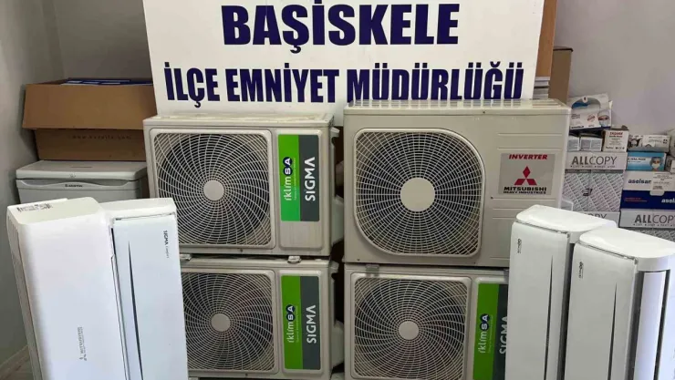 Villadan 4 klima çalan şüpheli kıskıvrak yakalandı