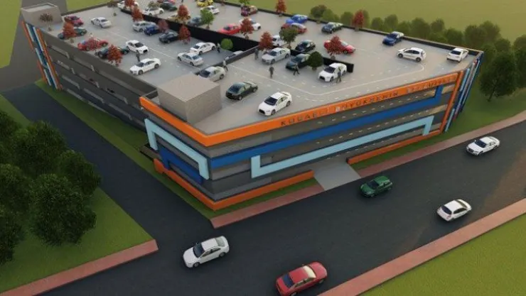 Yedi katlı kapalı otopark eylül ayında hizmete giriyor