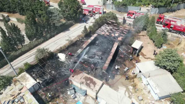 Yediemin otoparkında yangın