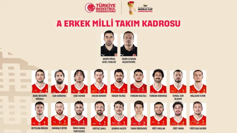 A Milli Erkek Basketbol Takımı'nda aday kadrosu belli oldu