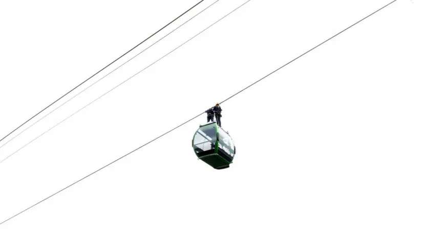 Teleferik hattında gerçeği aratmayan tatbikat