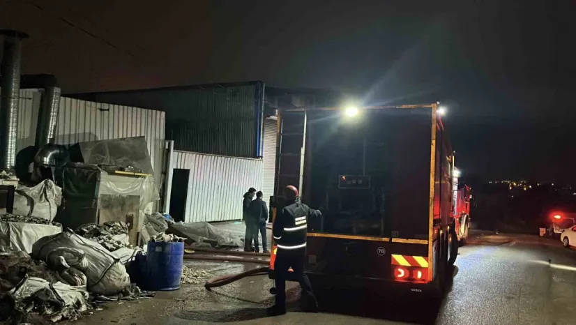 Kocaeli'de metal işleme atölyesinde yangın