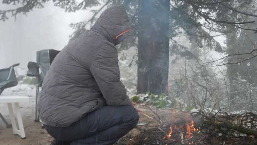 Samanlı Dağları'nın zirvesi beyaza büründü