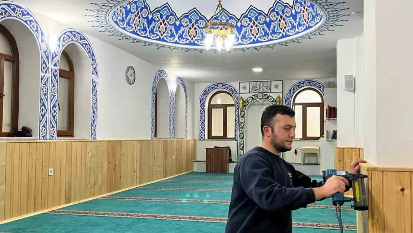 Yunus Emre Camii'nde Ramazan hazırlığı tamamlandı