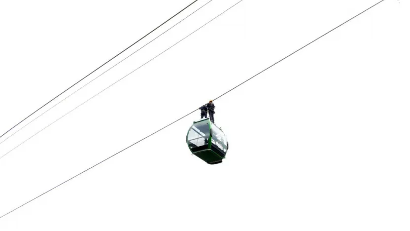 Teleferik hattında gerçeği aratmayan tatbikat