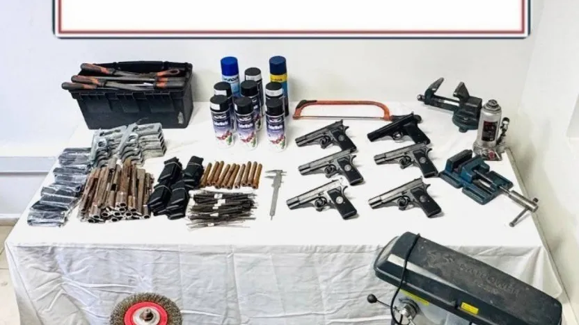 Kocaeli'de silah imalathanesine dönüştürülen adrese operasyon