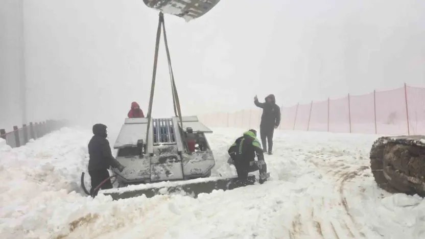 Kuzuyayla Kızak Pisti'ne yürüyen bant geliyor