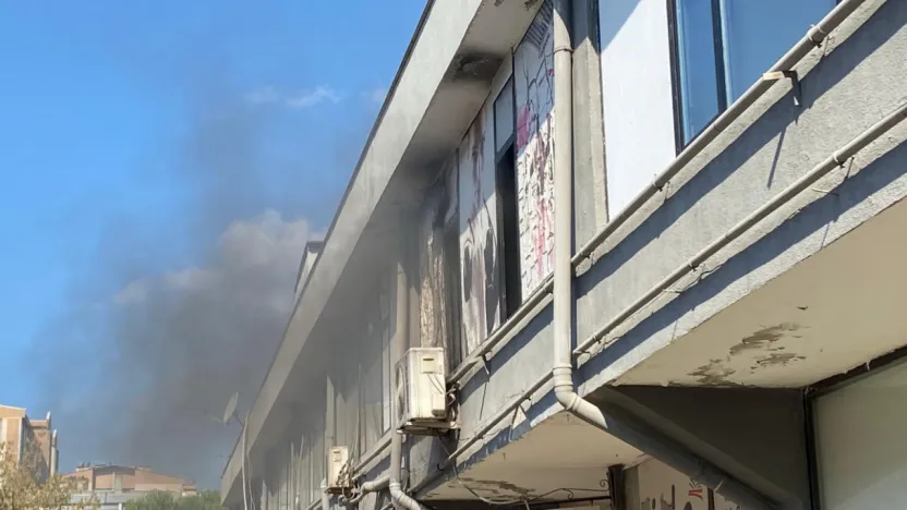 Spor salonunda klima yangını