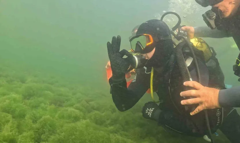 Büyükakın dalgıç kıyafeti giydi, dibe indi: Gördüğü manzara şaşırttı