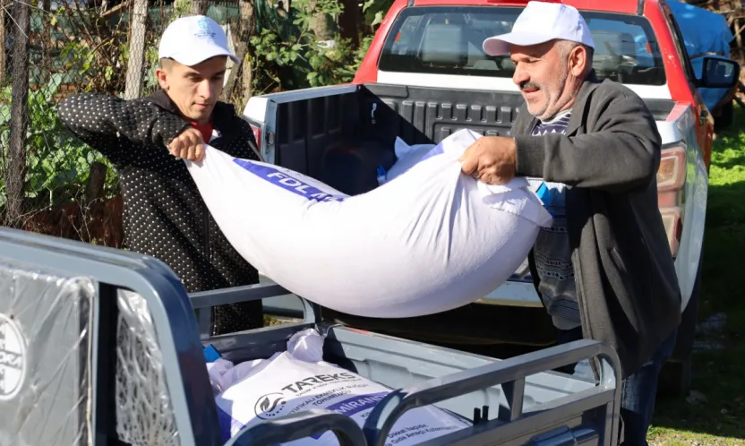 Büyükşehir'den yangın mağduru üreticilere destek