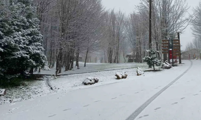 Kartepe'ye lapa lapa kar yağıyor