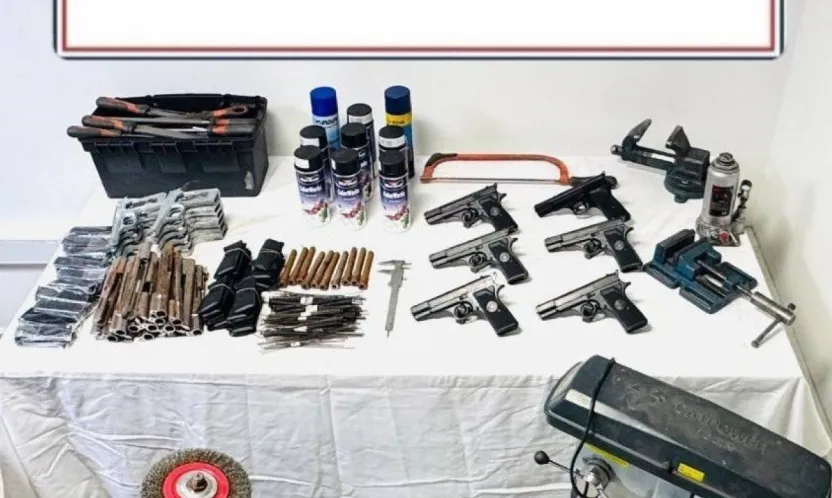 Kocaeli'de silah imalathanesine dönüştürülen adrese operasyon