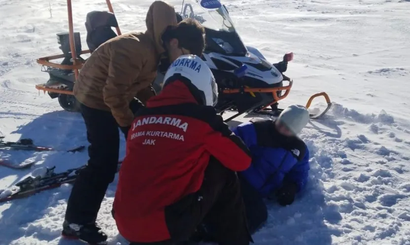 Karda mahsur kaldılar